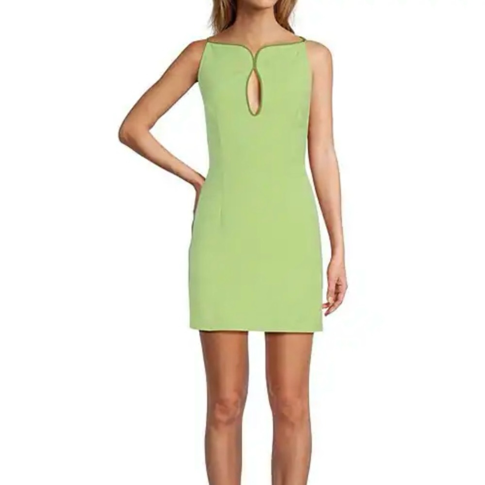Antonio Melani  x M.G. Style Marin A-Line Boat Keyhole Neck Sleeveless Dress
